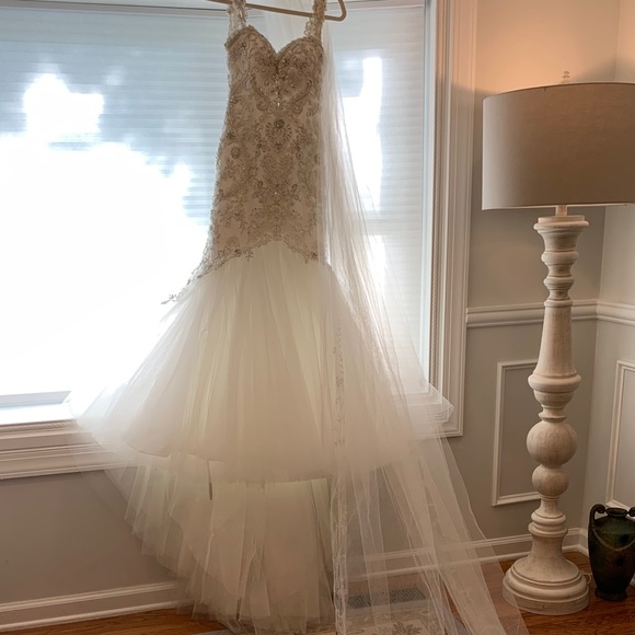 Casablanca Bridal Wedding Dress sz 6 💕 - Picture 4 of 9